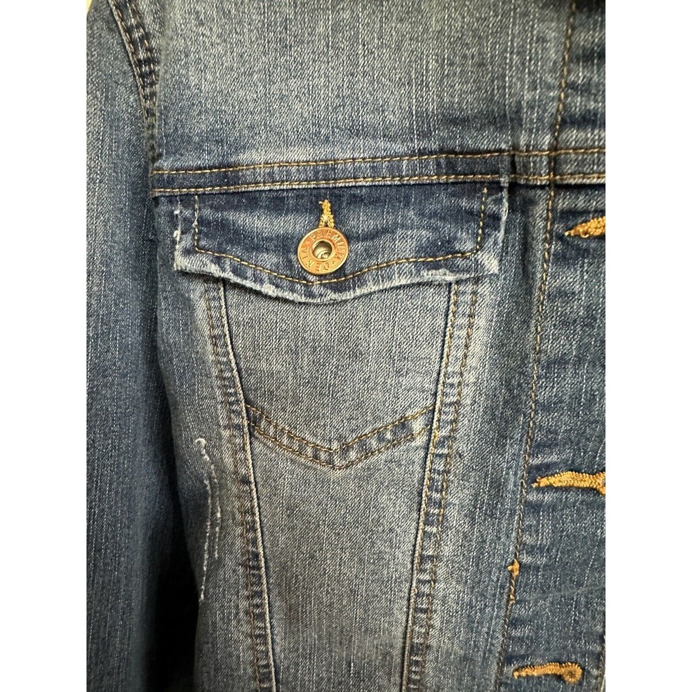 Love Tree Denim Button‎ Up Jacket Sz Medium - Picture 3 of 6